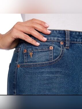 Frye Women's High Rise Straight Cuffed Jean